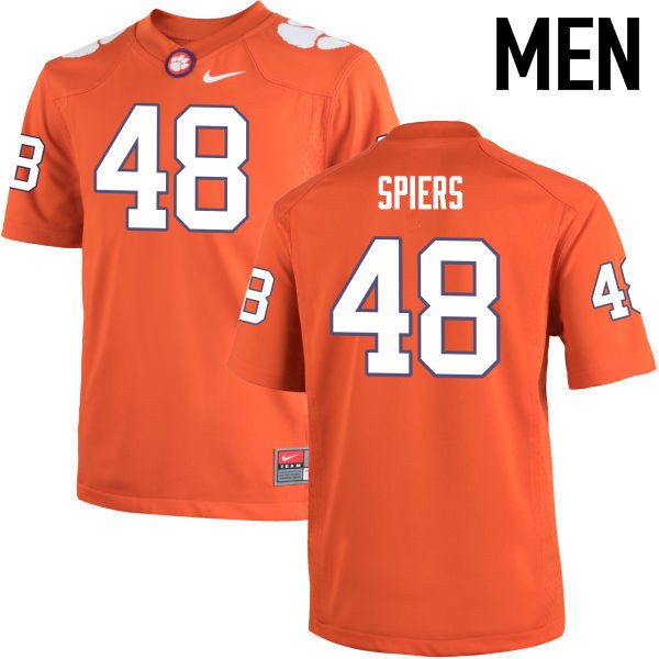 Men Clemson Tigers #48 Will Spiers College Football Jerseys-Orange
